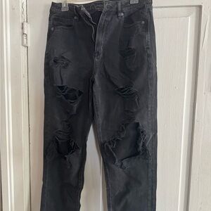American Eagle Black Ripped Jeans